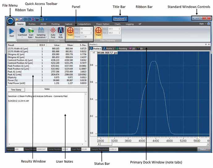 The NanoScan 2s Pro version includes ActiveX automation for users who want to integrate the NanoScan into OEM systems or create their own user interface screens with C++, LabView, Excel or other OEM
