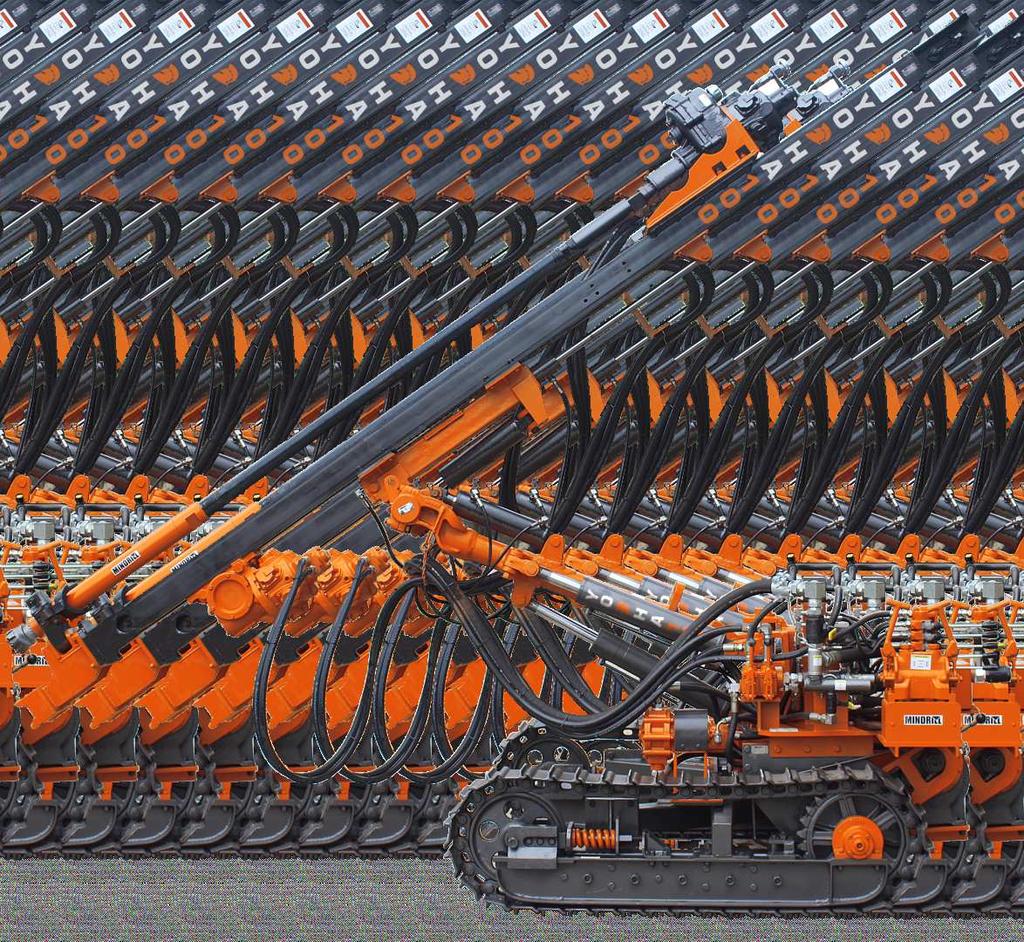 YODHA100 Crawler Drill with DTH Hammer Offered with leading DTH hammer 1.25 heavy-duty feed chain 12 months / 2400 hrs replacement warranty policy SPECIFICATIONS Carrier Tramming speed 3.