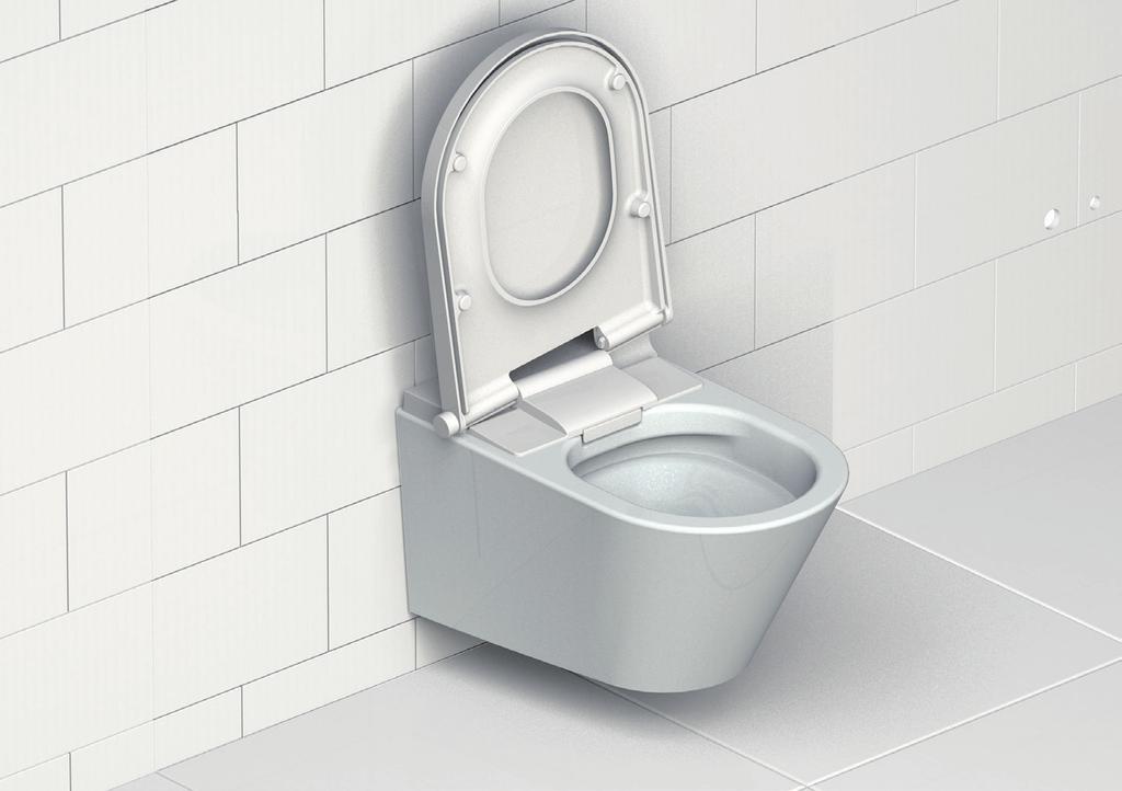 MAINTENANCE REMOVING THE TOILET SEAT AND LID The toilet seat and lid can be removed, cleaned and remounted quickly and easily when heavily soiled. 1. Lift up the toilet seat and toilet lid. 2.