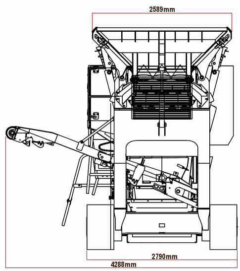 DIMENSIONS APPROXIMATE OVERALL PLANT WEIGHTS & DIMENSIONS Operating Length: Operating Height: Transport Length: Transport Width: Transport Height: Total plant weight: 14956mm 4133mm 15365mm 2790mm