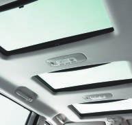 Each sunroof has its own control button (or you can choose to operate them all from the overhead console) and comes with blinds plus an auto-reverse function for extra safety.
