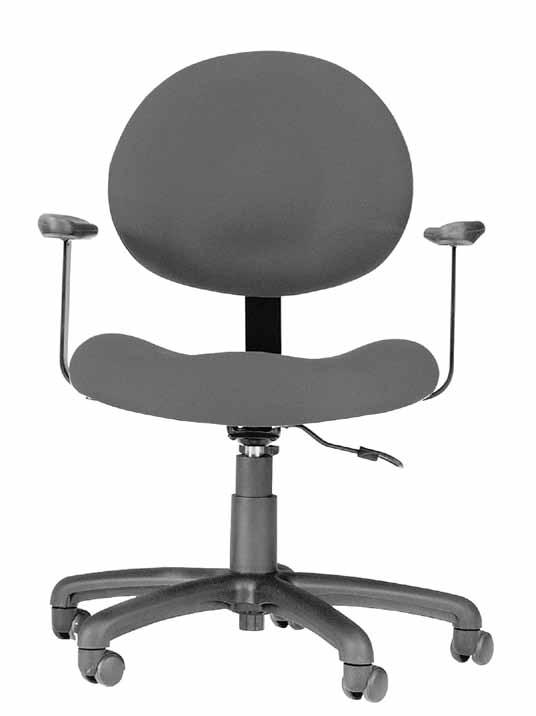 Adjustable T Arms (30AT) Adjustable seat height 5 range-pneumatic Adjustable back depth 3 range Contoured, molded foam Extra-wide seats for comfort Extra-wide bases for stability Coordinating Guest