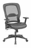 NEXSTEP SIN 711-18 751 Overall: 28 W x 27.5 D x 40-44 H Mesh back Lumbar adjustment Black leather seat and back trim 2-to-1 Synchro Tilt 100 7.