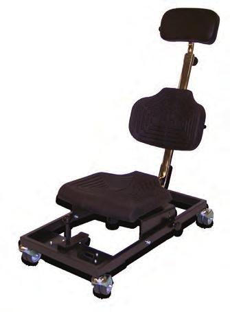 bridge assembly Available in heavy duty black fabric or vinyl WS1389 WS1389KL Low profile cushioned workseat assembly, mounted on a cast aluminum star base with glides or casters.