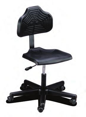 CITA Budget Chairs Basic industrial ergonomics are accomplished with a simple height adjustment seat and backrest on a gas cylinder.