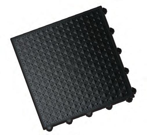 The patented Diamond Shield surface provides excellent anti-slip properties, and the Comfort closed tile is able to withstand weights of up to 9300 lbs.
