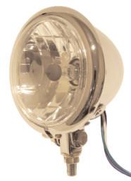 4-1/2 Headlight Standard Pear Shape S P O T L A M P S H E A D L A M P S 4-1/2 Headlight, Harley Style 4-1/2 Spotlight Old Style Chopper Light Available with