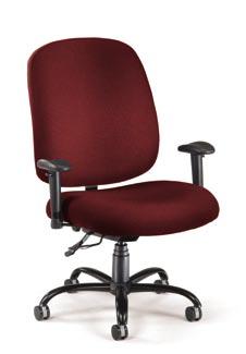 Ergonomic model 700 is armless for freedom of movement with back height, back pitch and seat height adjustments (swivel