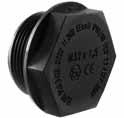 FITTINGS Hexagonal head plugs PLG - polyamide PLG series polyamide plugs are used to close the unused entries in case of Ex e / Ex i certified enclosures (for intrinsecally safe circuits, plugs can