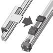 Mounting rails on 3 sides of the cylinder enable modular components such as linear guides, brakes, valves, magnetic switches etc.