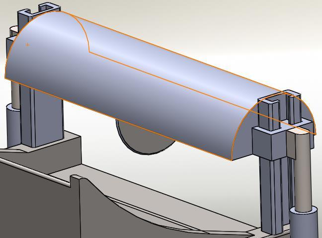 2.3.3 Cutting Blade In figure 2, a conceptual sandwich cutting mechanism is depicted which uses two hydraulic actuators to move a blade