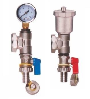 Flow metres provide a visual indication of flow rate through each circuit.