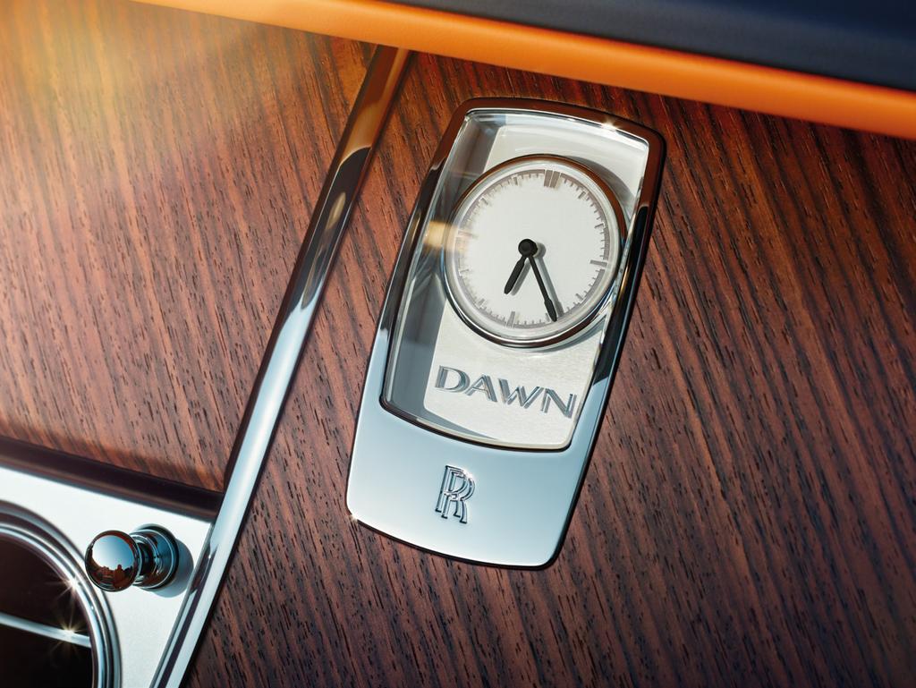 TOURING & TECHNOLOGY INTIMATE YET SOCIAL Dawn is hand-built by the skilled craftspeople and technicians in Goodwood, at the home of Rolls-Royce Motor Cars.