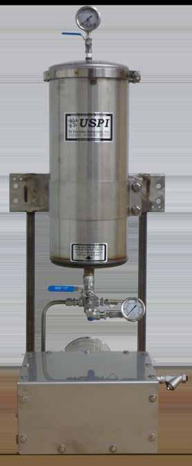 36 us petrolon filtration systems PRESSURE GAUGE TO MONITOR ELEMENT PRESSURES AIR BLEED VALVE maximize your USPI (Caustic) Washdown Filtration System with STAINLESS STEEL HOUSING STAINLESS STEEL