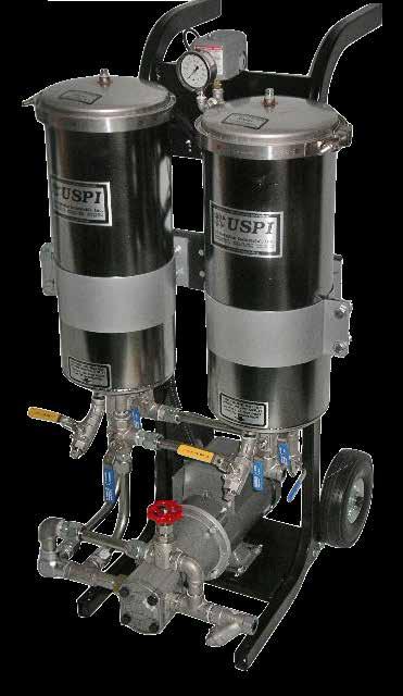 extends both equipment and fluid life, saving money, reducing workload and lowering potential equipment wear USPI Portable Filtration Systems Removes moisture (up to 5 qts per element) Removes solid