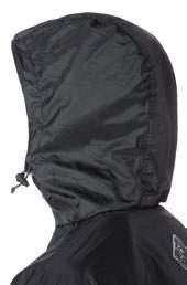 to the calf Supplied in double sided bag for easy carrying and storage 6 sizes XS / XXL Men cut rain jacket Fully