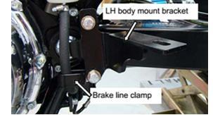 Reinstall the shocks. Reference shock installation. g. Slide body around the bike frame.