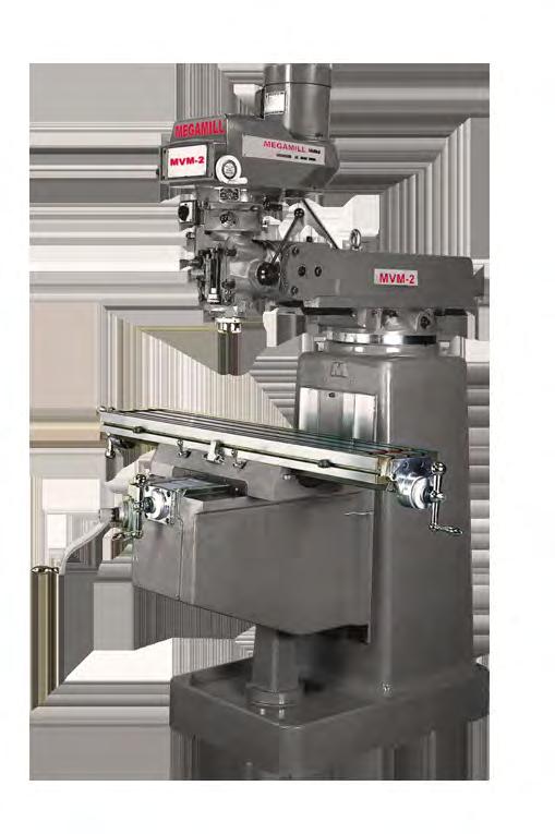 MVM II Series Vertical Knee Mill with Mechanical Infinite Variable Speed Head MVM II 50 x 10 Table (1,270 x 254 mm) X-axis