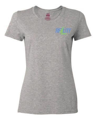 the Loom Heavy Cotton Ladies T-Shirts Colors: Ash Gray, Athletic Heather Gray, Black,
