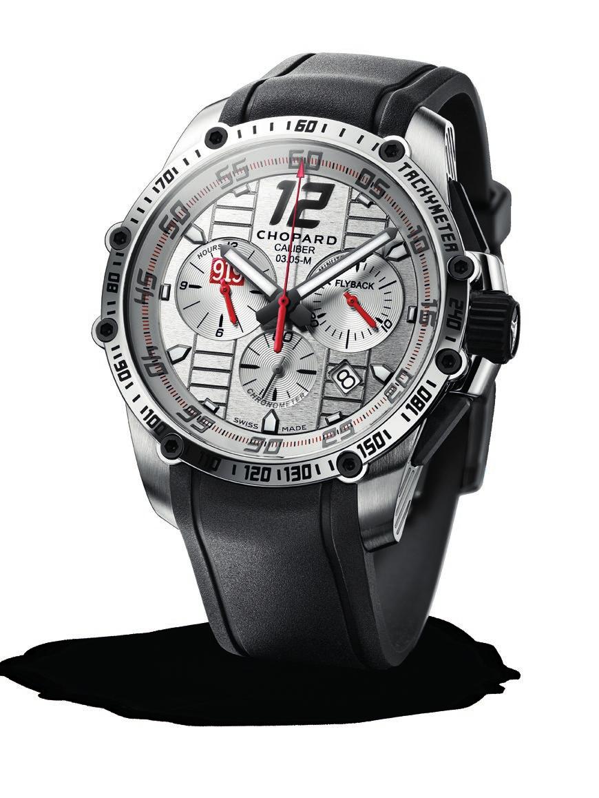 chronograph hand, 30-minute counter, 12-hour counter chronometer certificate issued by the COSC Chopard 03.