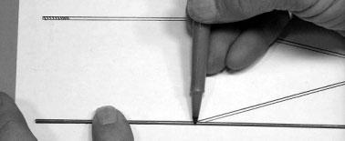 Then, carefully bend the wire to match the drawing. 2.