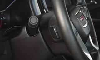 + Volume (behind right side of steering wheel if equipped with color DIC F ) Press the + or button to adjust the volume.