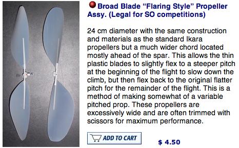 Propeller Construction Tips Propeller may be purchased pre-assembled Commercially