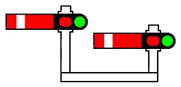 This signal indicates that the line ahead is clear, but be prepared to
