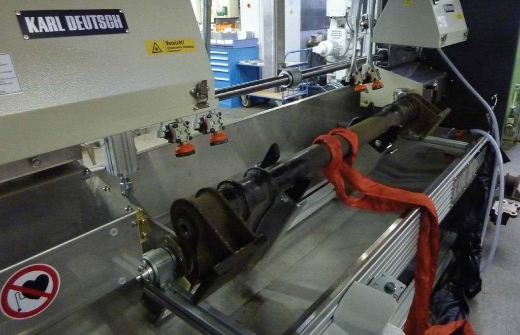 5. Testing weld seams on stabilizer bars Standard requirement is the control of the weld seams on both ends of the stabilizer bar. Even though a stabilizer bar has a typical length of 1.