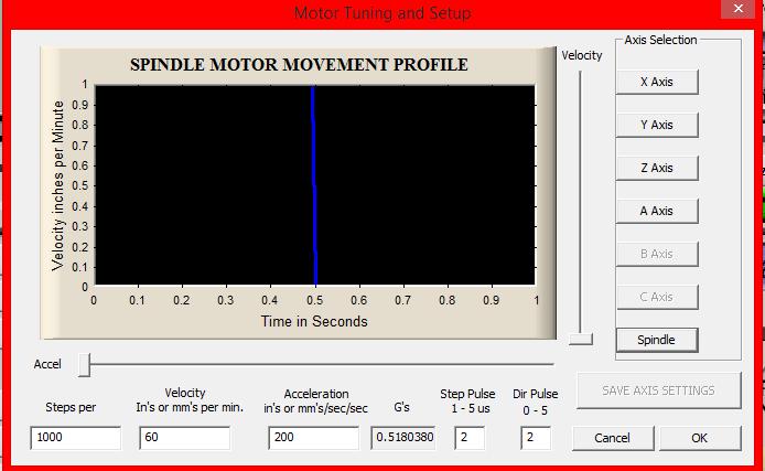 Now navigate to Motor Tuning (Under Config select Motor Tuning then select the Spindle tab) Under the Spindle tab in Motor Tuning