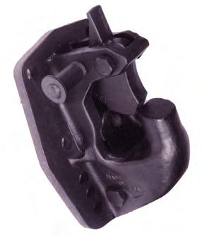 50 Ton Offset 6 Bolt Pintle Hook These Pintle Hooks are to be used with a drawbar with a 2⅜" to 3" diameter eye and a ring thickness 1¼" to 1⅝".