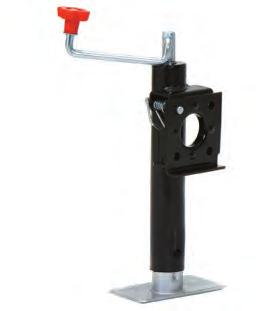 Bracket Mount Jacks Comes with a grease fitting and includes the male mounting mate Black powder coated to reduce corrosion Weld-on L-bend swivel bracket with retaining ring.