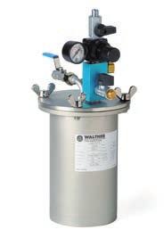 74 Industrial Solutions MDG 2 Pressure tank Feeding WALTHER material pressure tank, type MDG 2, with fully assembled compressed air inlet fitting, reversible, incl. component-tested safety valve.