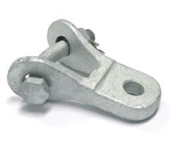 Hardware Fittings Tongue Clevis - Galvanised Cast Iron Tension Rating