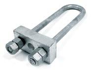 144 30 1" U-Bolt Stay Tensioner Made from galvanised steel for use on staywires and anchors. Used when loads exceed 140 kn.
