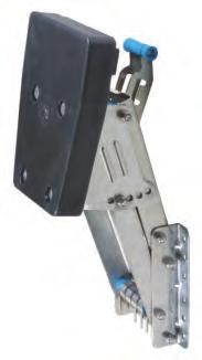 336 ENGINE PARTS AND ACCESSORIES Auxiliary Motor Bracket for -Stroke Motors Raises and lowers trolling and auxiliary motors on power and sailboats with ease!