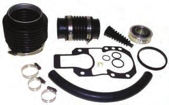 77 Mercruiser 18-8206 Transom Seal Kit For Alpha 1 Gen II Includes U-Joint bellows, exhaust bellows, bell housing gasket set, gimbal bearing, shift cable bellows, and clamp, water intake hose, and