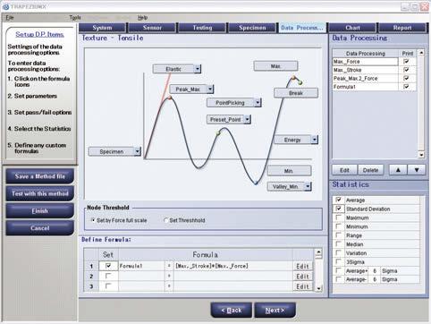Control software Texture software Create any testing machine operation pattern.