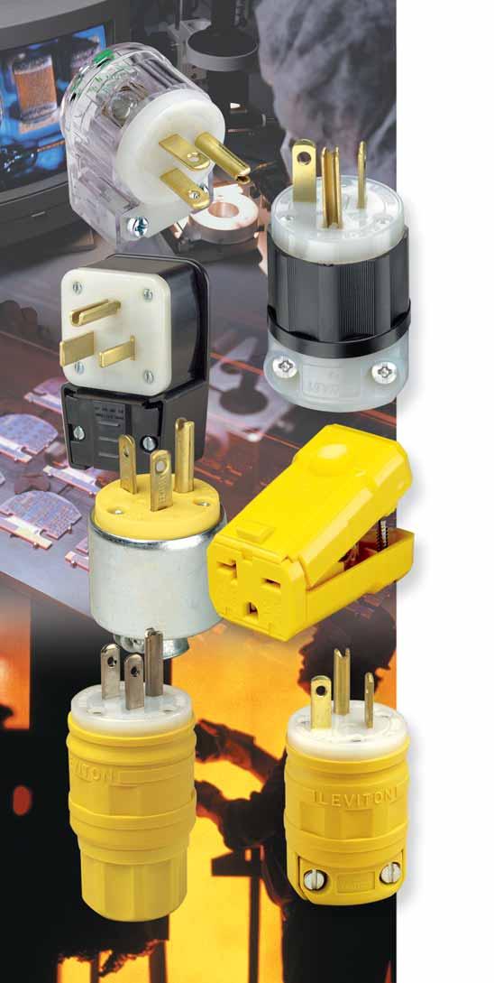 SECTION Straight Blade Plugs and Connectors INDE Industrial rade Plugs & Connectors Overview................................2 15A 125V & 250V Hospital rade..........................3 Industrial rade.