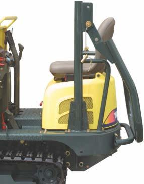 Safety for the operator: ROPS structure as standard to protect the operator against rolling over.