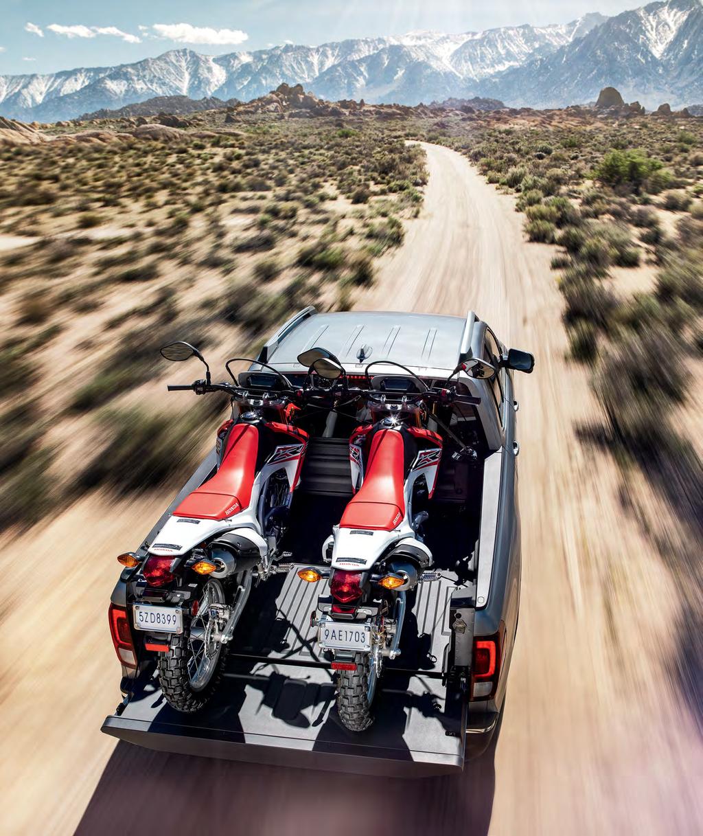 Multi-Link Rear Suspension Why rough it? The Ridgeline has a sophisticated, fully independent suspension that provides a remarkable ride quality on both dirt road and pavement.