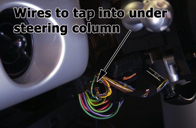 5) Remove lower portion of steering column by removing (2) torx screws and unsnapping from side of column.