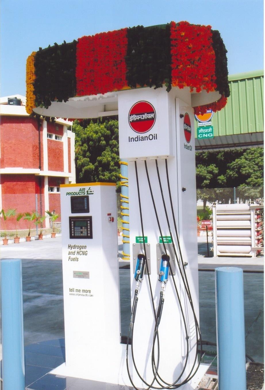India s first HCNG station Designed to supply HCNG blend ratios from 5% to 50%