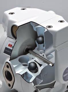 In addition to the central ball-valves fluid path technique DirectFlo pumps feature two Frictionless Pivoting Air Valve (FPV).