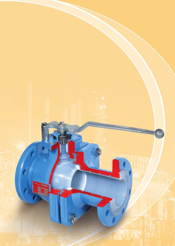 7 AKH. Fully Lined Ball Valve* (Patent EP 0 645 565 BI) The Flowserve Atomac full port AKH. lined ball valve offers the same characteristics as the AKH however the AKH.