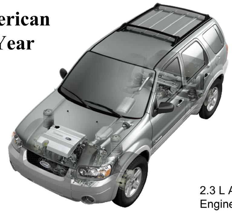 Hybrid Vehicle Technology Ford Hybrid Escape 2005 North American Truck of the Year High FE vehicle at low emission levels Fuel