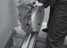 Step 10: The underside of the rail must be at least 2 above the stair tread nose to provide clearance for the footrest.