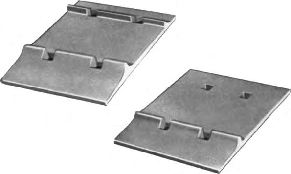 RAIL ANCHORS, TIE PLATES Improved Fair Unit V Channeloc Rail anchors are manufactured in one-piece construction from spring steel or equal, heat-treated and designed to eliminate creepage of track.