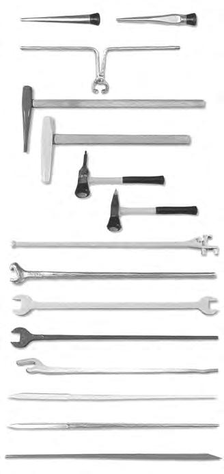 Opening Size 1 Steel Drift Pin, 3/8 Point 4 2 Steel Drift Pin, 9/16 Point 5 3 Steel Drift Pin, 3/8 Flat Shank 5 4 Two-Man Rail Tong 18 3-3/4 5 Track Punch, Round C 8 6 Alloy Track Chisel 7 7 Bond