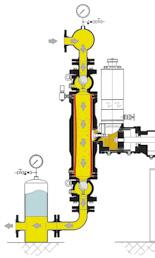 special designs of MULTISAFE double hose-diaphragm process pumps Downflow Technology (DFT) Pumping of heterogeneous mixtures and fluids containing coarse contaminations calls for custom-tailored